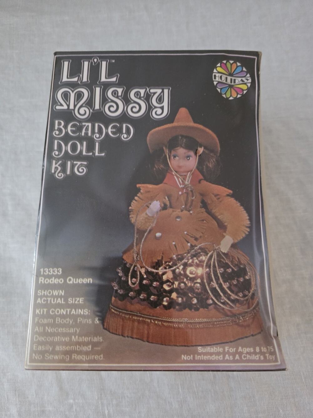 Walco Li'l Missy Beaded Doll Kit Sequin Vintage Rodeo Queen #13333